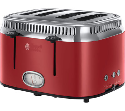 RUSSELL HOBBS  Retro Red 4SL 21690 4-Slice Toaster - Red